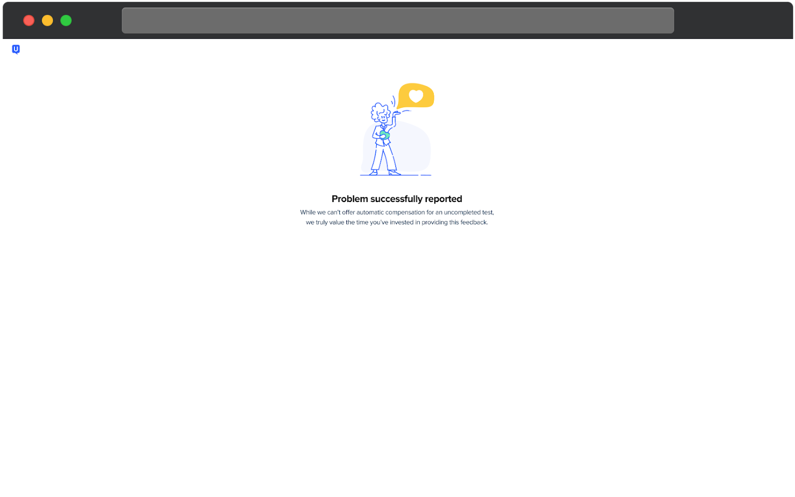 The Submit button in the UserTesting Help flow.